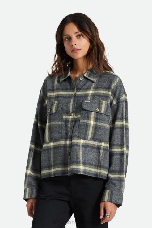 kleding gewassen marine Brixton 0ZD0J442 vrouwen bowery l/s flanel