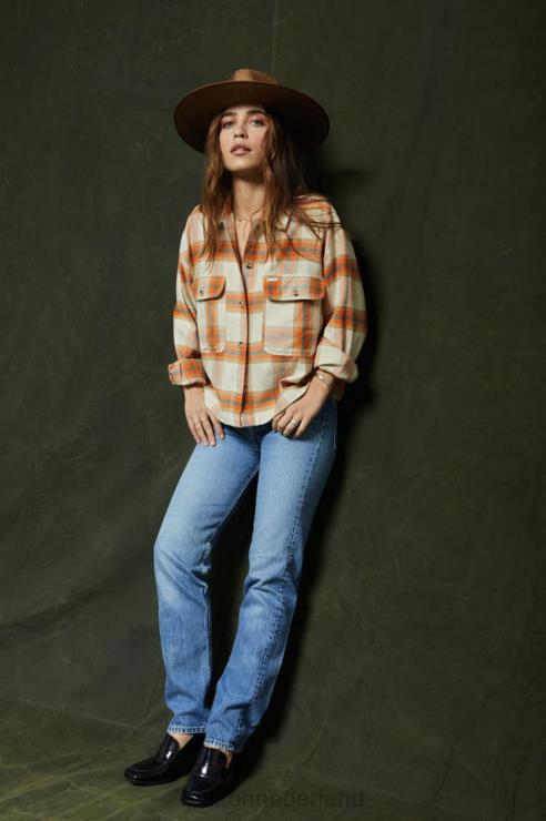 kleding witte pet Brixton 0ZD0J444 vrouwen bowery l/s flanel