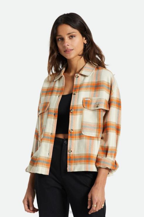 kleding witte pet Brixton 0ZD0J444 vrouwen bowery l/s flanel