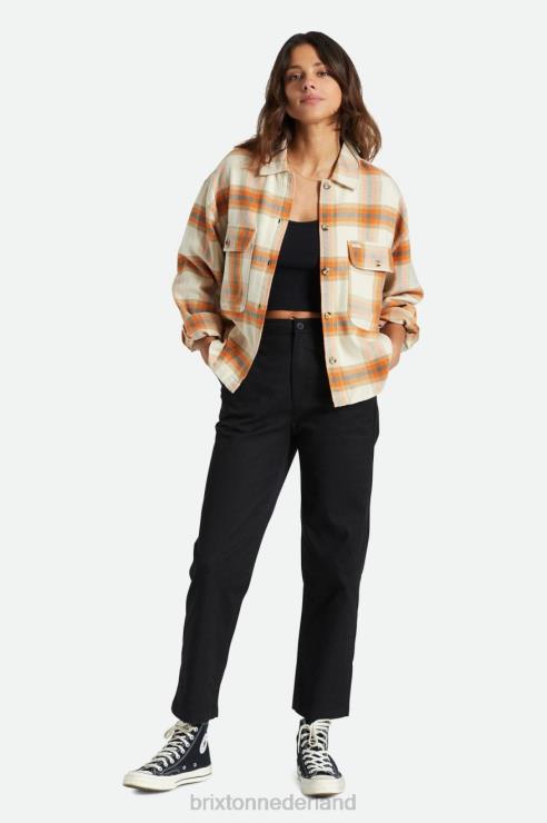 kleding witte pet Brixton 0ZD0J444 vrouwen bowery l/s flanel