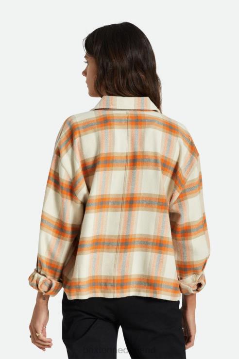 kleding witte pet Brixton 0ZD0J444 vrouwen bowery l/s flanel