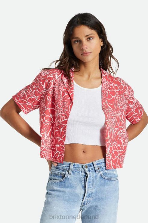 kleding aloha rood Brixton 0ZD0J446 vrouwen indo linnen RVS geweven