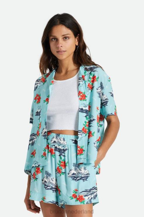 kleding kanaal blauw Brixton 0ZD0J418 vrouwen bunkerparadijs RVS geweven
