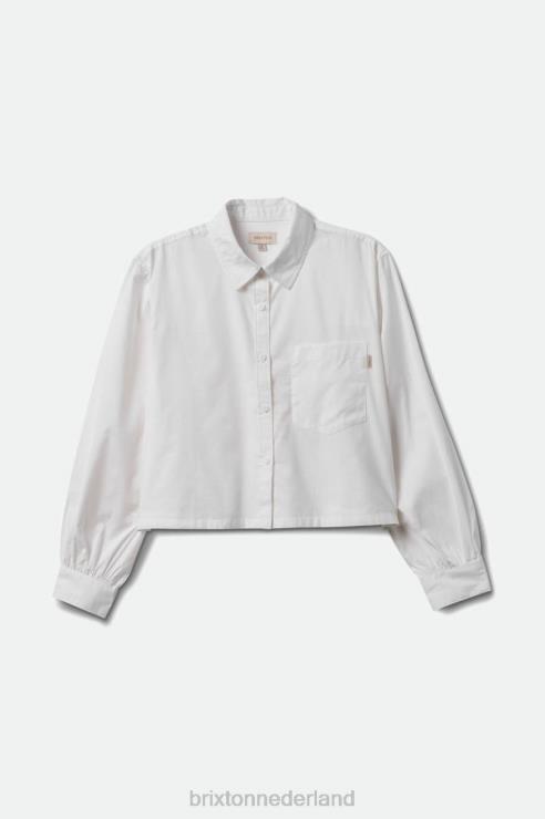 kleding wit Brixton 0ZD0J445 vrouwen retraite l/s geweven
