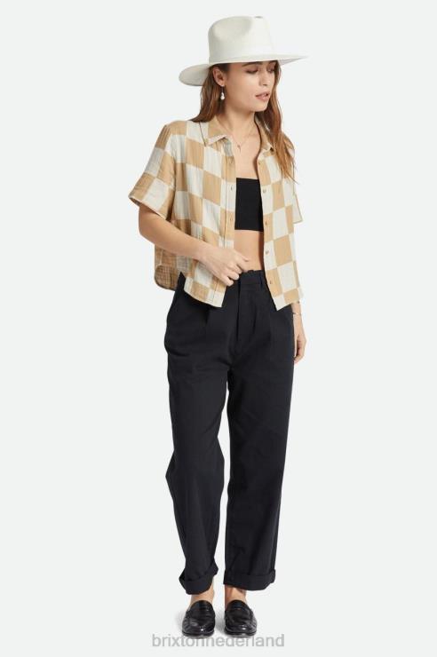 kleding zand Brixton 0ZD0J414 vrouwen mykonos boxy RVS geweven