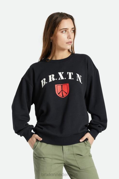 kleding zwart Brixton 0ZD0J460 vrouwen vredesschild bemanning