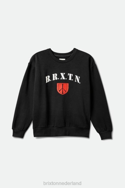 kleding zwart Brixton 0ZD0J460 vrouwen vredesschild bemanning