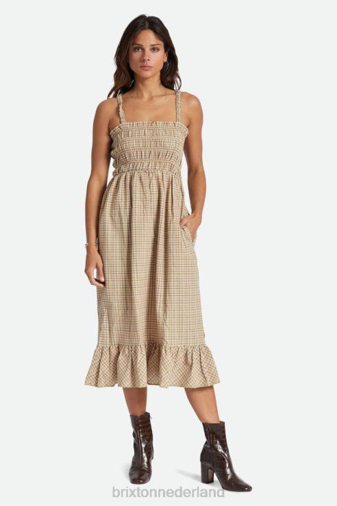 kleding zand Brixton 0ZD0J497 vrouwen malta seersucker midi-jurk