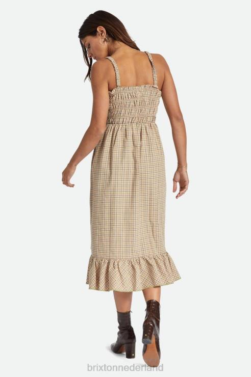 kleding zand Brixton 0ZD0J497 vrouwen malta seersucker midi-jurk