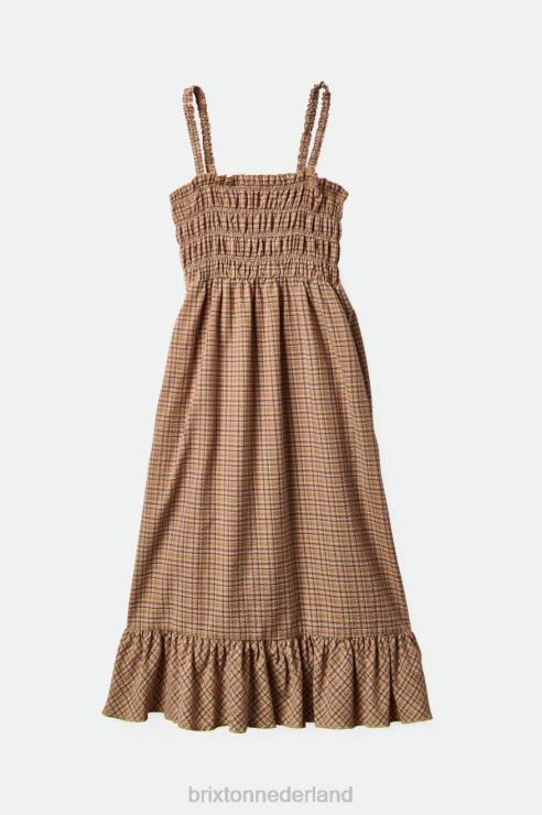 kleding zand Brixton 0ZD0J497 vrouwen malta seersucker midi-jurk