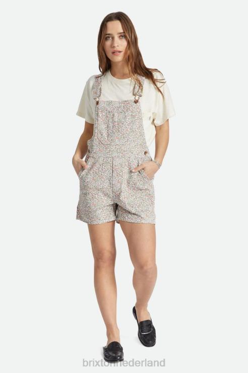 kleding witte bloemen Brixton 0ZD0J486 vrouwen costa korte overall