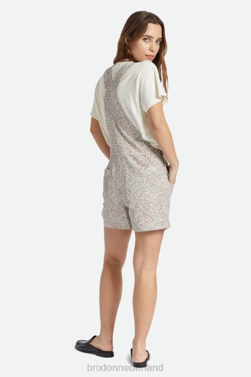 kleding witte bloemen Brixton 0ZD0J486 vrouwen costa korte overall