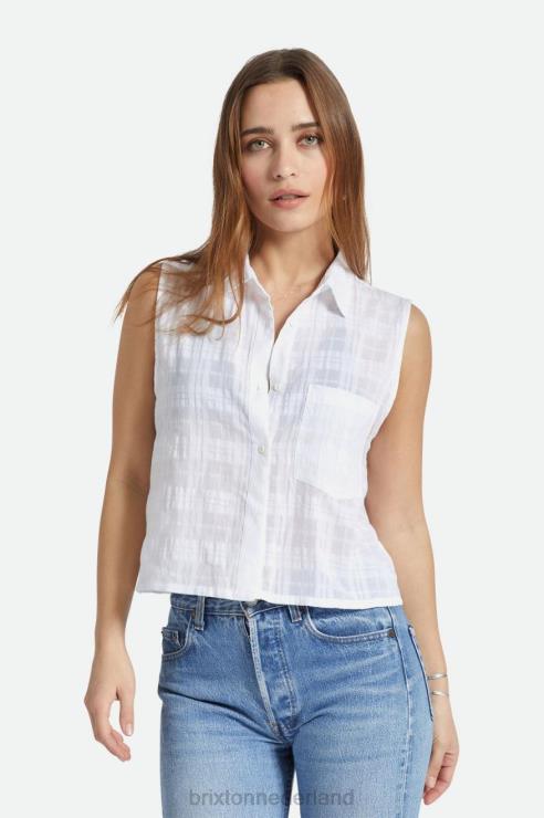 kleding wit Brixton 0ZD0J415 vrouwen leon boxy mouwloos shirt
