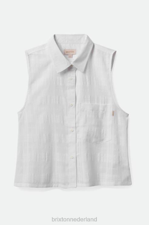 kleding wit Brixton 0ZD0J415 vrouwen leon boxy mouwloos shirt
