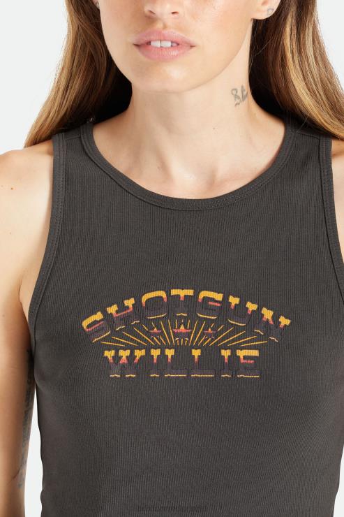 kleding gewassen zwart Brixton 0ZD0J458 vrouwen Willie Nelson jachtgeweer tanktop