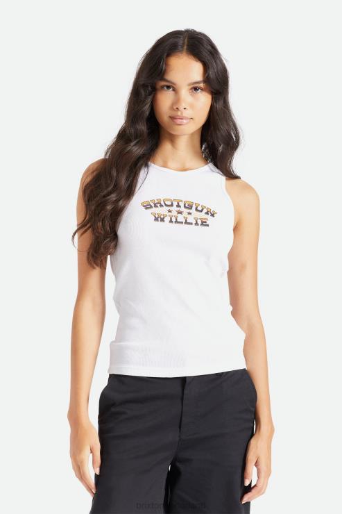 kleding wit Brixton 0ZD0J457 vrouwen Willie Nelson jachtgeweer tanktop