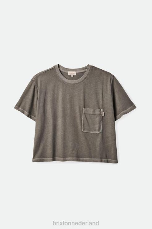 kleding gewassen zwart Brixton 0ZD0J430 vrouwen zorgeloos pocket tee