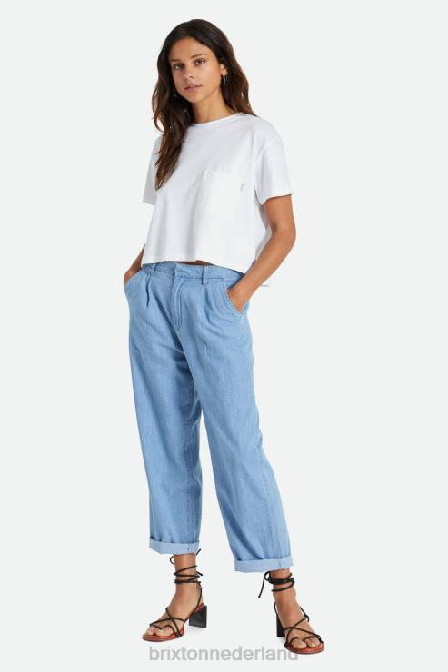 kleding wit Brixton 0ZD0J431 vrouwen zorgeloos pocket tee