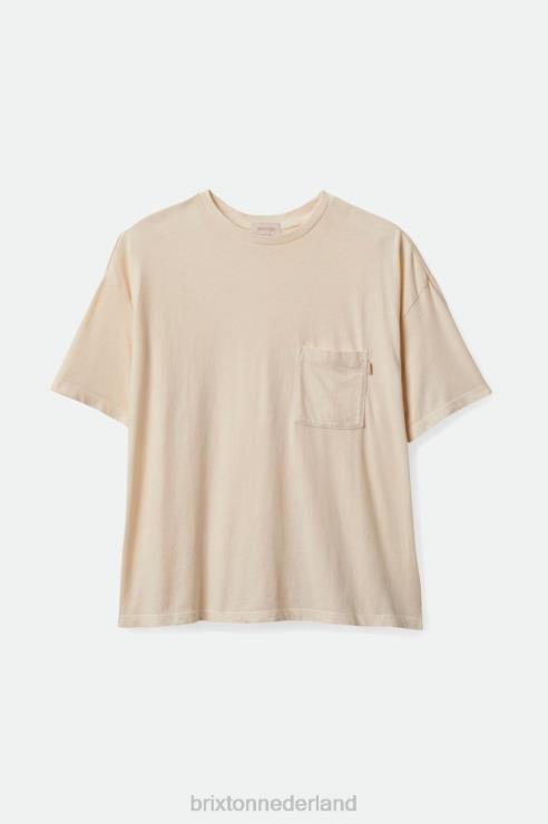 kleding witte pet Brixton 0ZD0J437 vrouwen zorgeloos oversized T-shirt met boyfriend-pocket