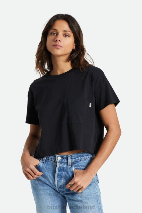 kleding zwart Brixton 0ZD0J432 vrouwen zorgeloos pocket tee